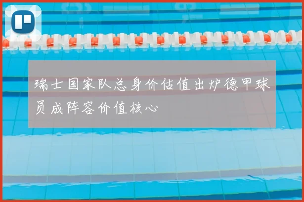 瑞士国家队总身价估值出炉德甲球员成阵容价值核心